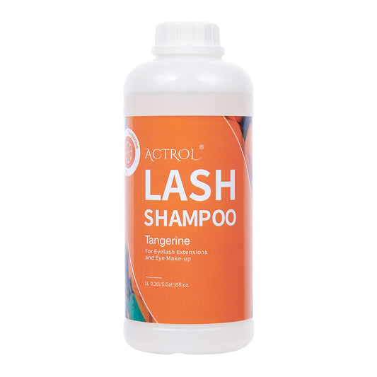 ACTROL eyelash cleanser Tangerines 1L bottle: gentle cleansing for lash extensions.