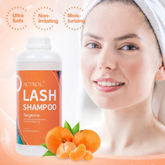 ACTROL eyelash cleanser Tangerines 1L bottle: suitable for home care routines.