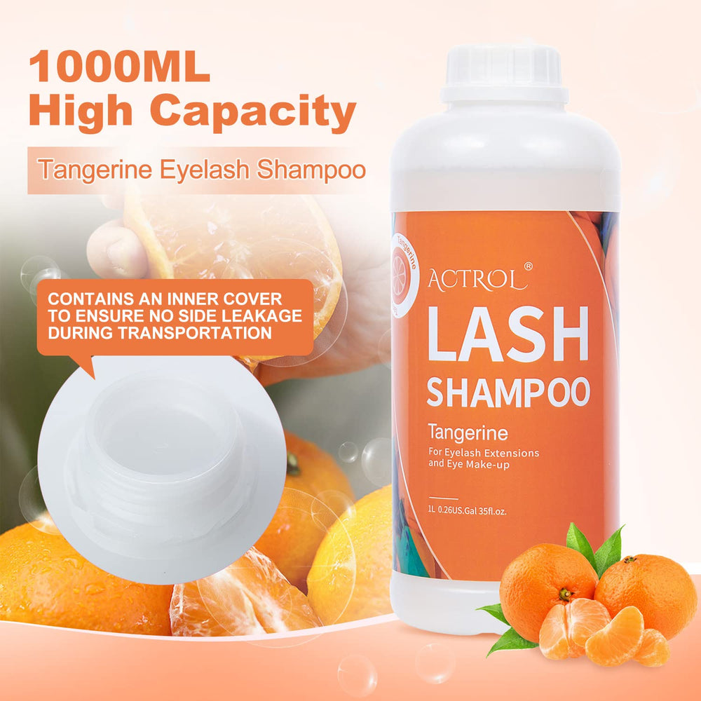 ACTROL eyelash cleanser Tangerines 1L safety ingredients: oil-free, paraben- and sulfate-free.