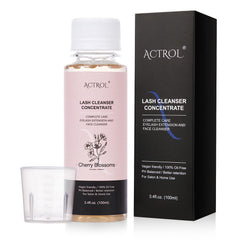 ACTROL Eyelash Shampoo Concentrate bottle for home lash care with gentle cleansing.