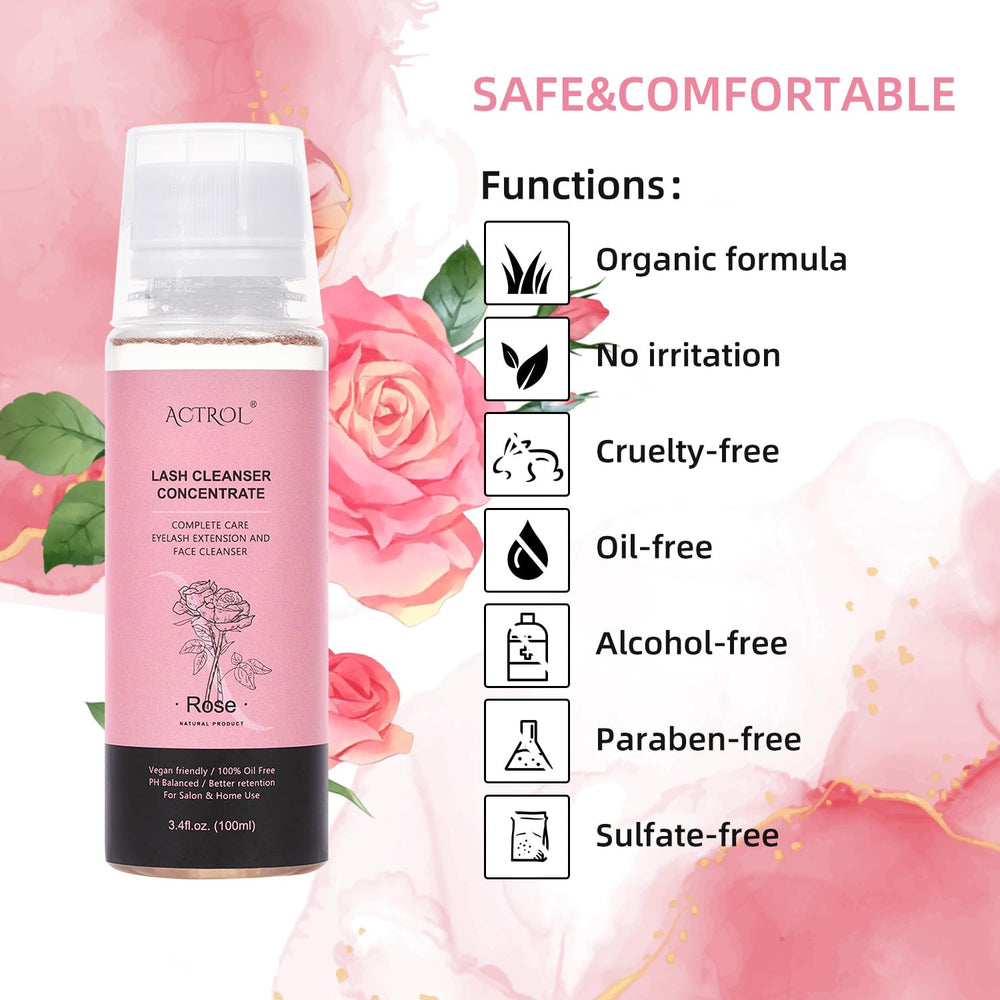 ACTROL lash extension cleanser solution suitable for daily use