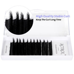 ACTROL W 6D lashes close-up demonstrating easy fan formation