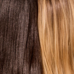 Acure Bonding Hair Mask after-use hair with natural shine and softness.