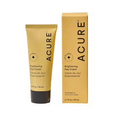 Acure Brightening Day Cream jar close-up showing hydration for glow