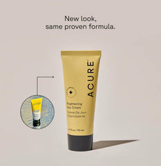 Acure Brightening Day Cream texture swirl demonstrates lightweight formula
