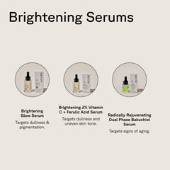 Acure Brightening Glow Serum 2-pack packaging emphasizes vegan, cruelty-free skincare