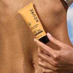 Acure 1.7 oz travel size bottle for on-the-go hydration and sun protection.
