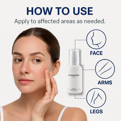 Texture swirl of AD SOLUTION ATO serum indicates smooth application.