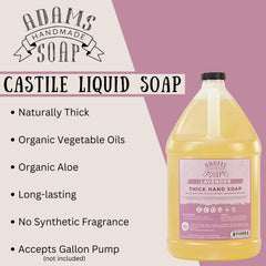 Adams Handmade Soap lavender scent scene emphasizes spa-like hand care at home.
