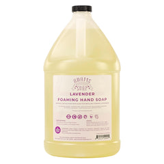 Adams Handmade Soap lavender liquid foaming soap bottle for easy refills.
