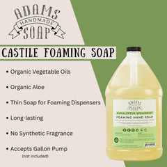 Adams Handmade Soap foaming texture close-up showing rich, gentle lather for daily hand washing