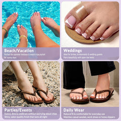 AddFavor easy-application press-on toes with no drying time required.