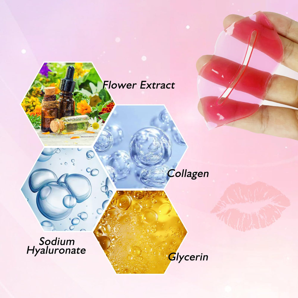 Adofect Peach Collagen Lip Mask crystal texture highlights nourishing care.