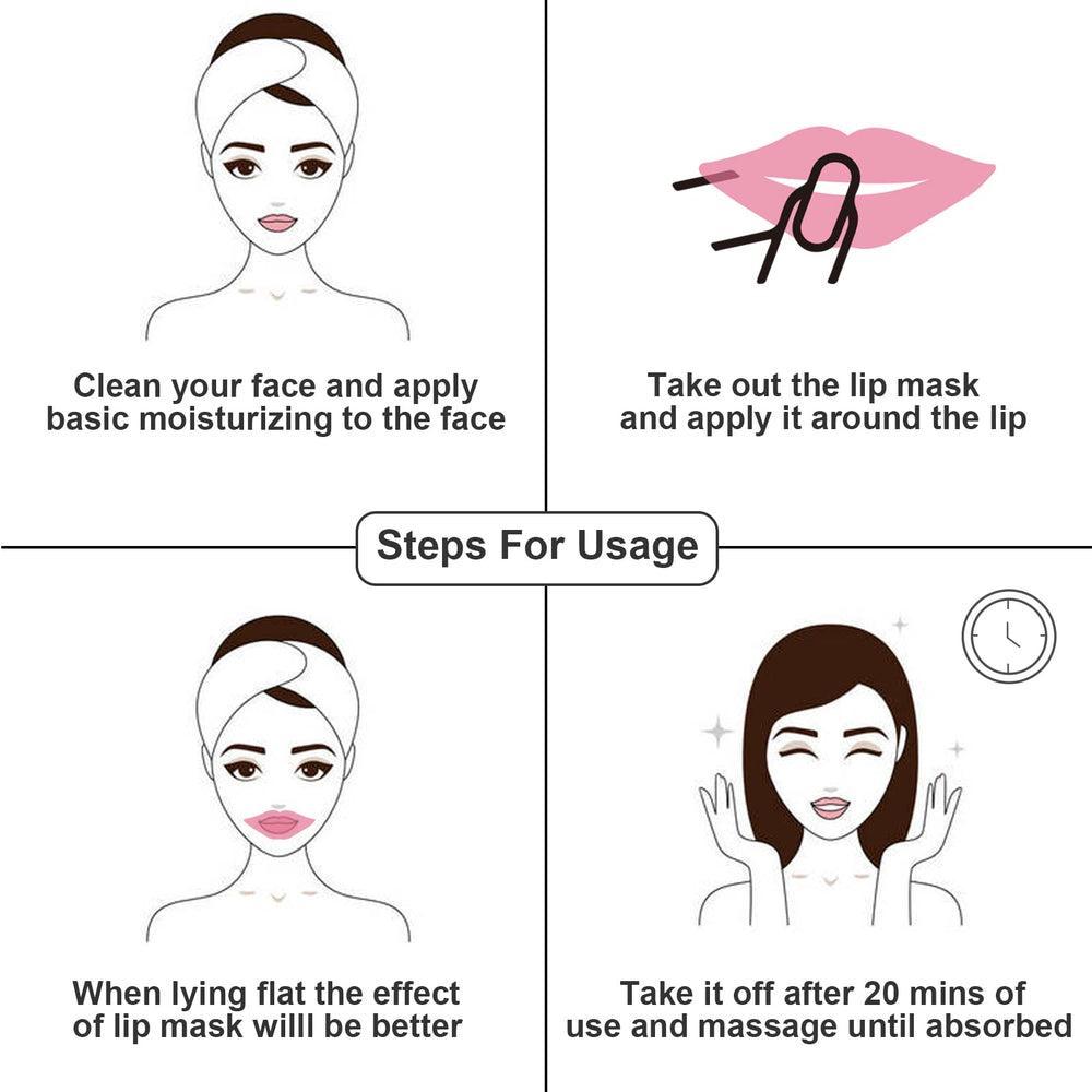 Adofect Peach Collagen Lip Mask rose-red tone for lip care.