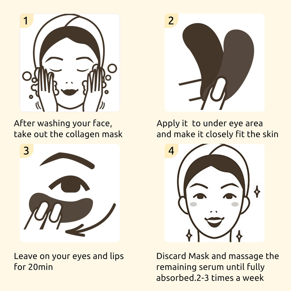 Adofect under eye patches packaging close-up showcasing individual sachets