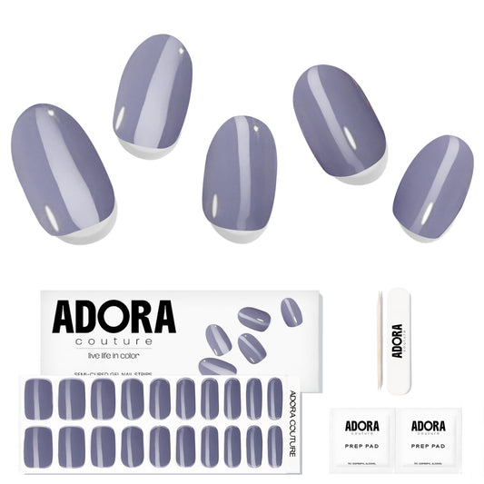 Adora Couture Mystic Midnight bottle closeup showing premium gel formula for at-home nails.