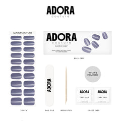 Adora Couture nail strip application step guides quick, beginner-friendly at-home use.