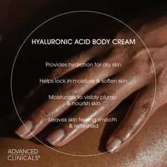Advanced Clinicals spa-inspired body care routine in use.