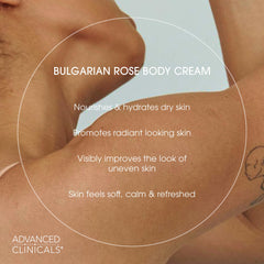 Advanced Clinicals Bulgarian Rose Lotion neck and decollete application.