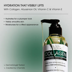 Advanced Clinicals Collagen Oil hand apply for silky body skin.