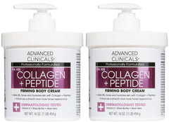 Advanced Clinicals Collagen Peptides lotion bottle pump boosts hydration for firmer skin.
