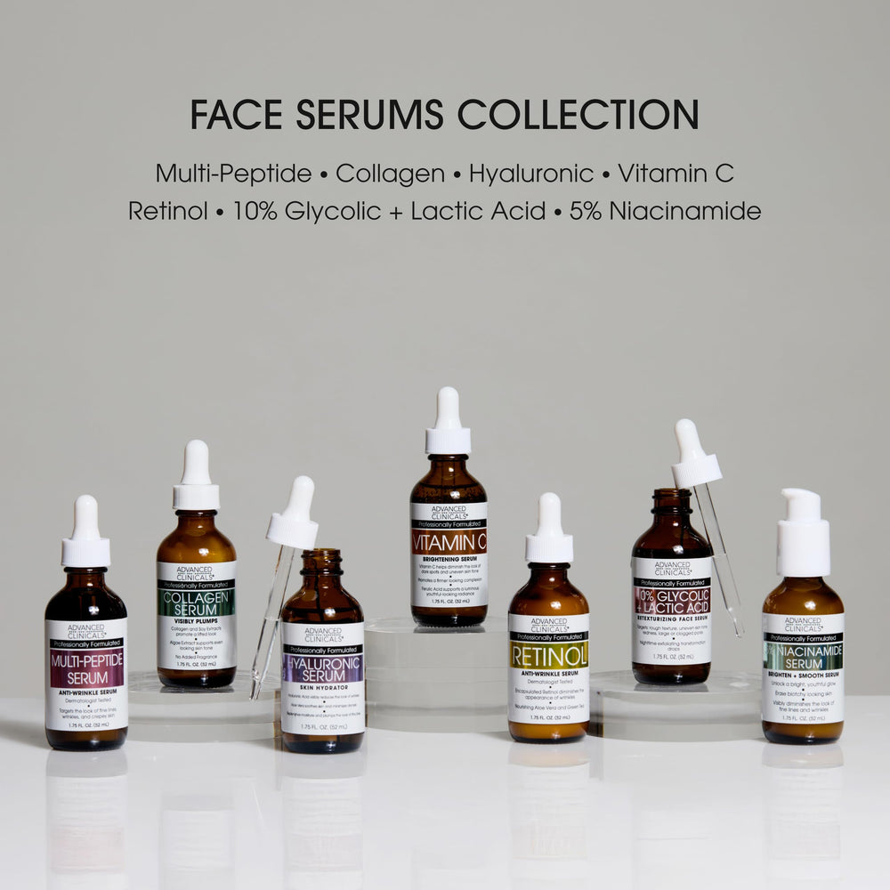 Advanced Clinicals creamy serum texture close-up without greasiness.