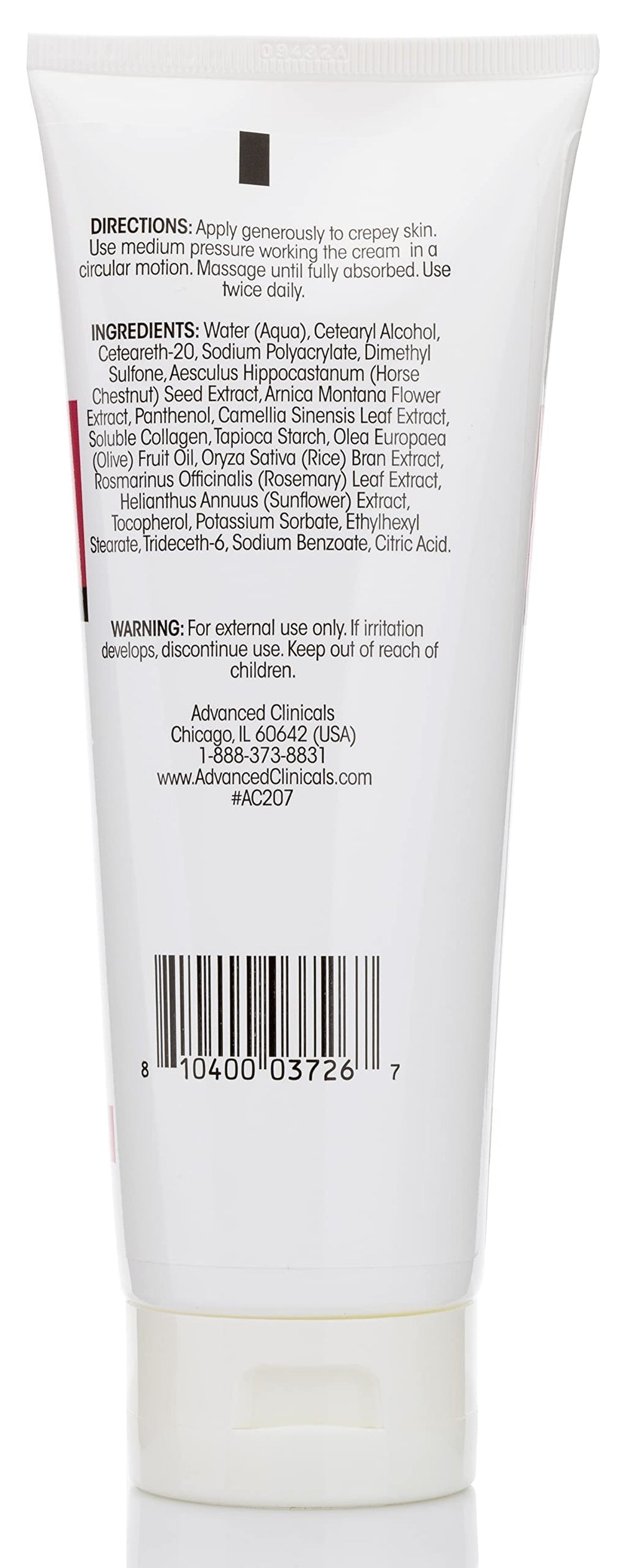 User applying product to neck and chest to target crepey areas.