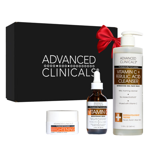 Advanced Clinicals Glow Getter vitamin C serum bottle highlights brightening benefits