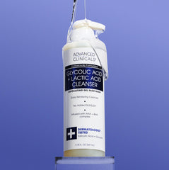 Midwest-made formulation of Advanced Clinicals Glycolic Face Wash