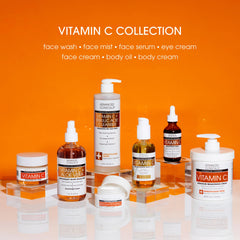 Advanced Clinicals Vitamin C Brightening Body Oil lightweight glide-on formula.