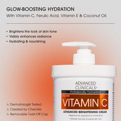 Advanced Clinicals Vitamin C Cream targets dark spots for a more even appearance.