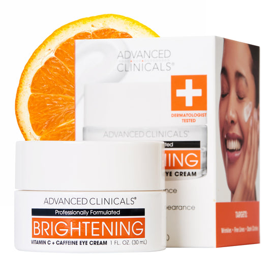 Advanced Clinicals Vitamin C Eye Balm tube dispense for refreshing under-eye hydration