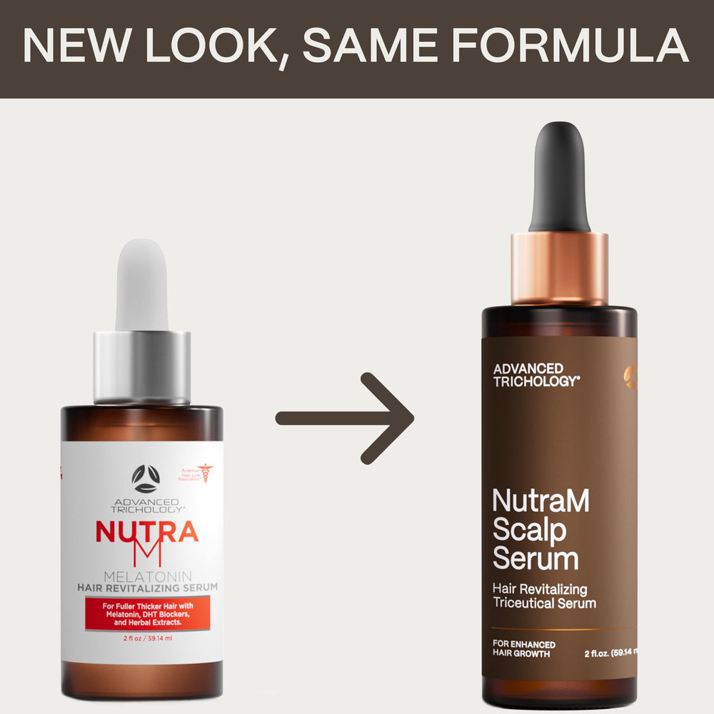NutraM label and application graphic illustrating use.