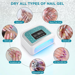 Aedavey nail lamp with rechargeable battery life highlight