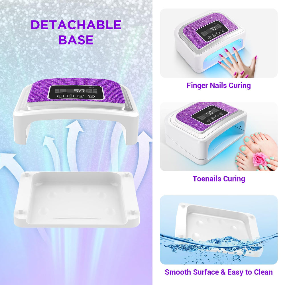 Aedavey elegant sparkly-diamond design enhances any manicure space.