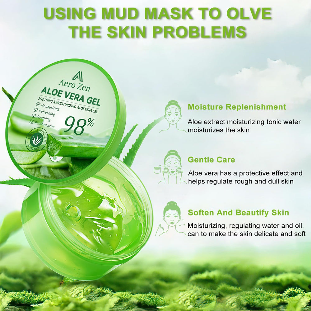 Aero Zen Aloe Gel balances hydration to reduce dryness.