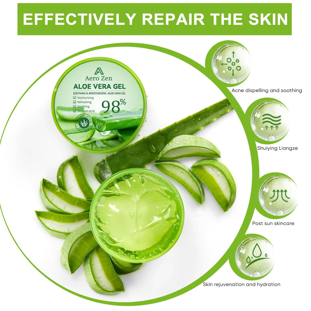 Aero Zen Aloe Gel sleek packaging close-up.