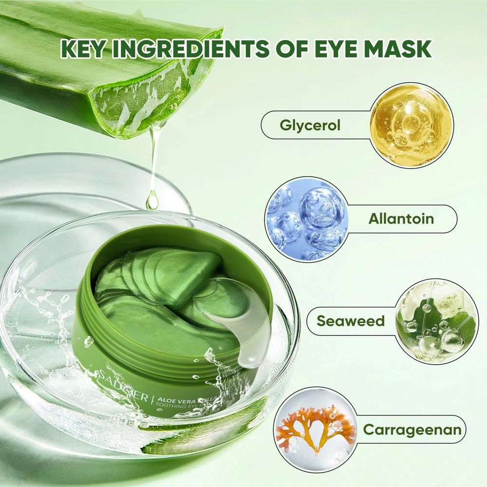 Aero Zen Aloe Vera Eye Mask demonstrates a cooling effect for tired eyes