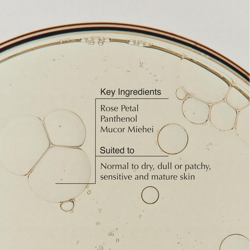 Aesop Immaculate Tonic rose-petal close-up signals vitamin-rich formulation.