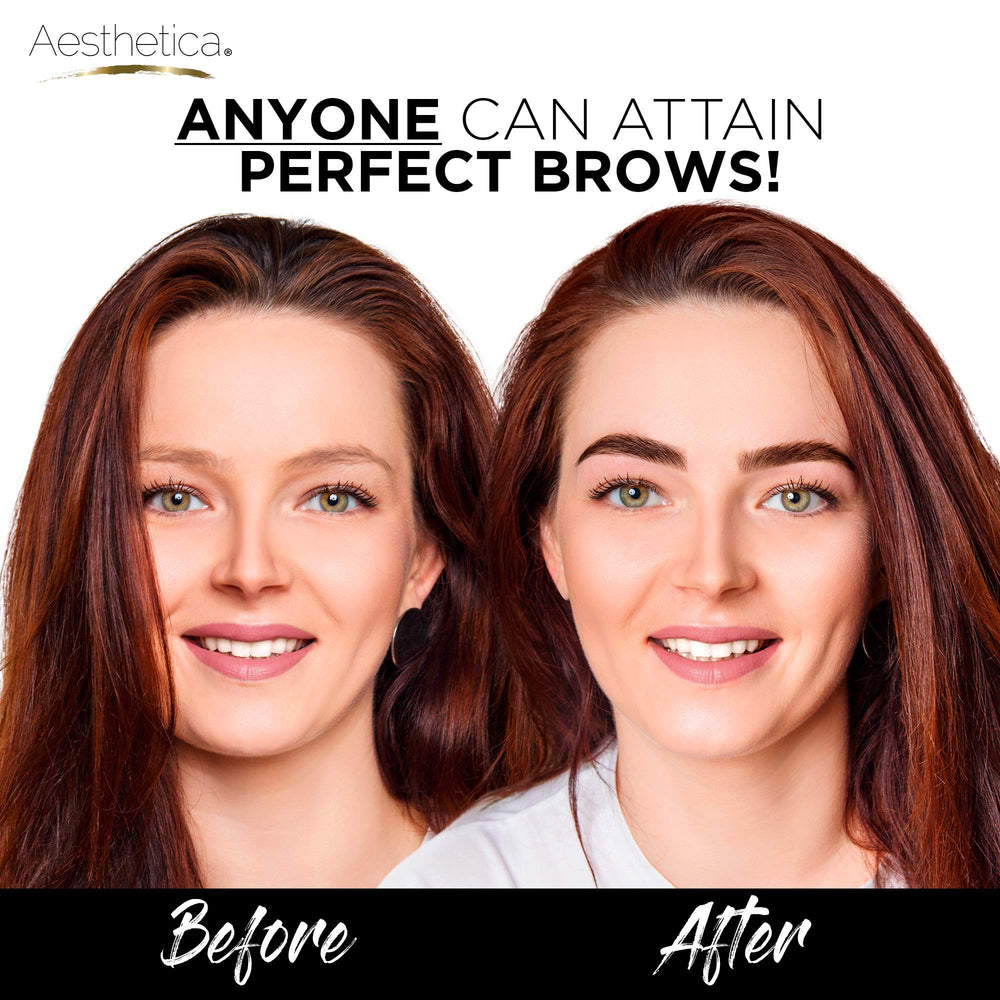 Aesthetica eyebrow wax and pomade for long-lasting hold.