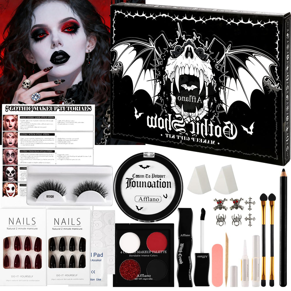 Afflano Goth makeup kit white foundation cream for a flawless base and long-lasting coverage.