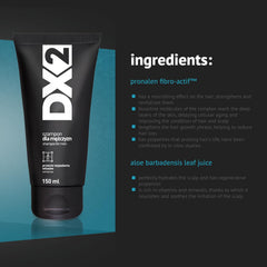 Aflofarm DX2 shampoo lather showing cleansing while supporting thinning strands.