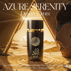 AZAD bottle highlighting coffee patchouli depth for professional presence