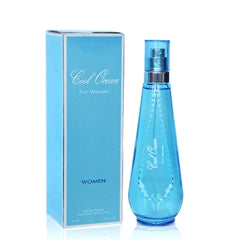 AFLUXE Cool Ocean bottle front view showing bold, elegant design and lasting scent.