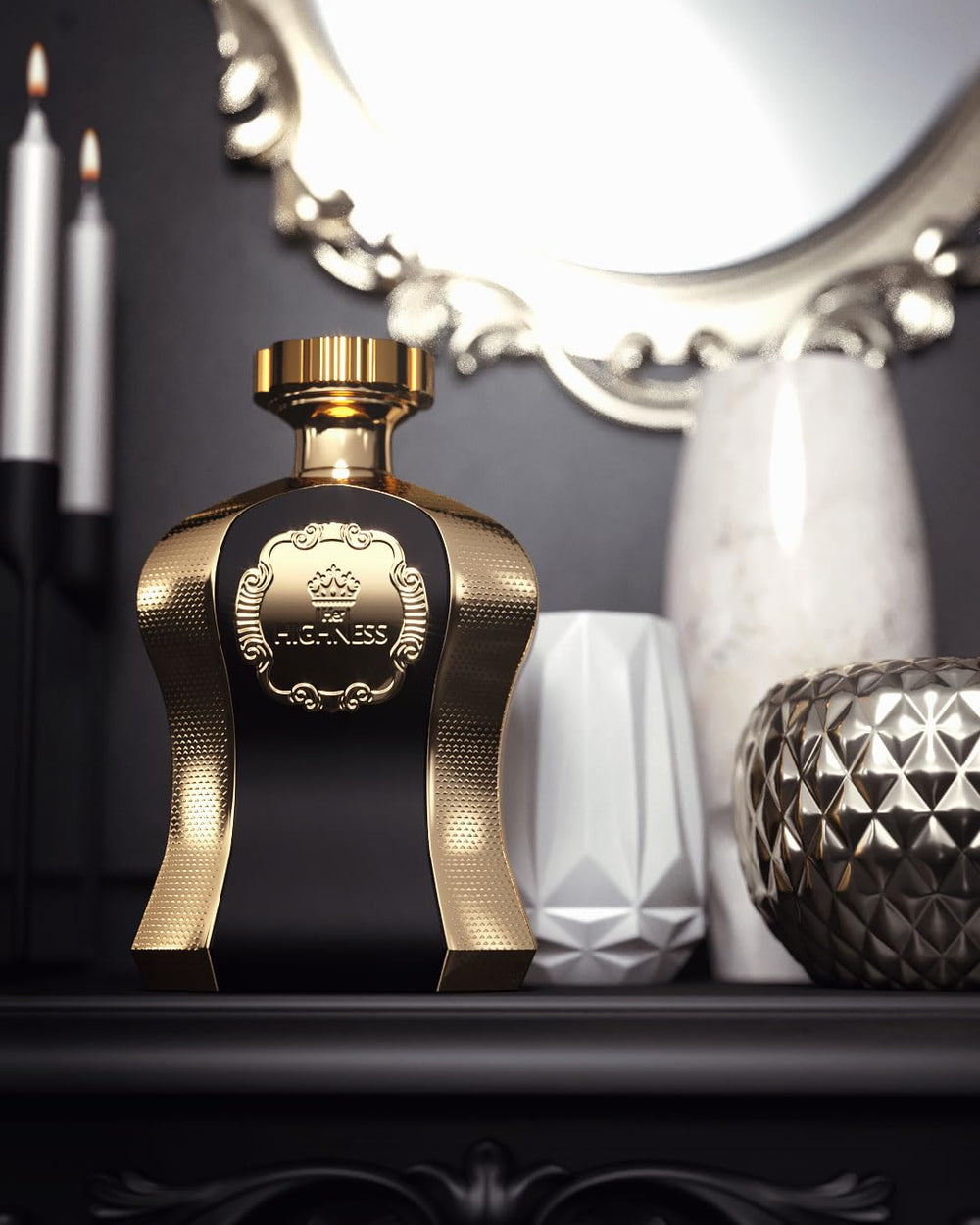 Afnan Highness Black opening notes featuring honeyed plum and pear.