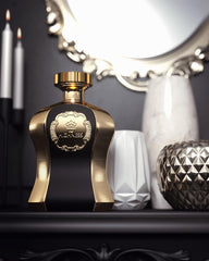 Afnan Highness Black opening notes featuring honeyed plum and pear.