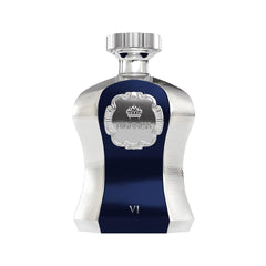 Afnan Highness Blue bottle, front view, epitomizing unisex luxury for special occasions.
