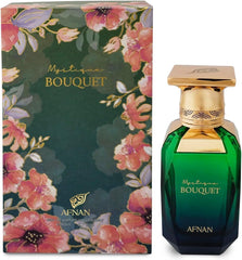Afnan Mystique Bouquet spray action showing easy application and instant fragrance release.