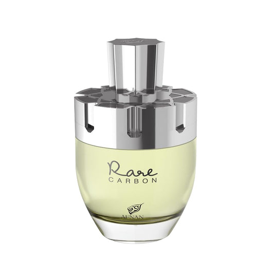 Afnan Rare Carbon bottle, front view, ideal for daily elegance.