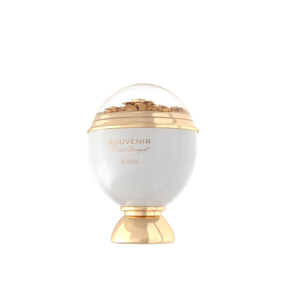 Afnan Souvenir Floral Bouquet cap close-up for refined daily wear